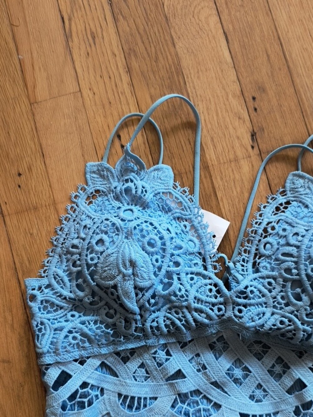 Rue21 Light Blue Lace-Trim  One-Piece Bodysuit - Picture 2 of 10